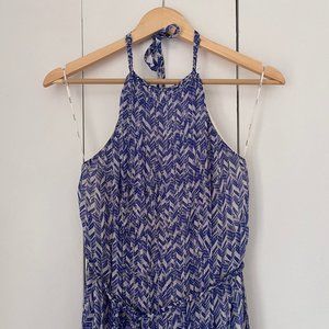 Pleated Halter Maxi Dress